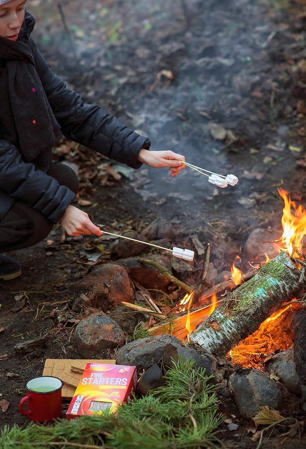 Fire Starters BIG PACK 160 Squares Charcoal Starter for Grills, Campfire, Fireplace, Firepits, Smokers.No flare ups & flavor. FireStarter for wood & pellet stove.Waterproof robust squares : Garden & Outdoor