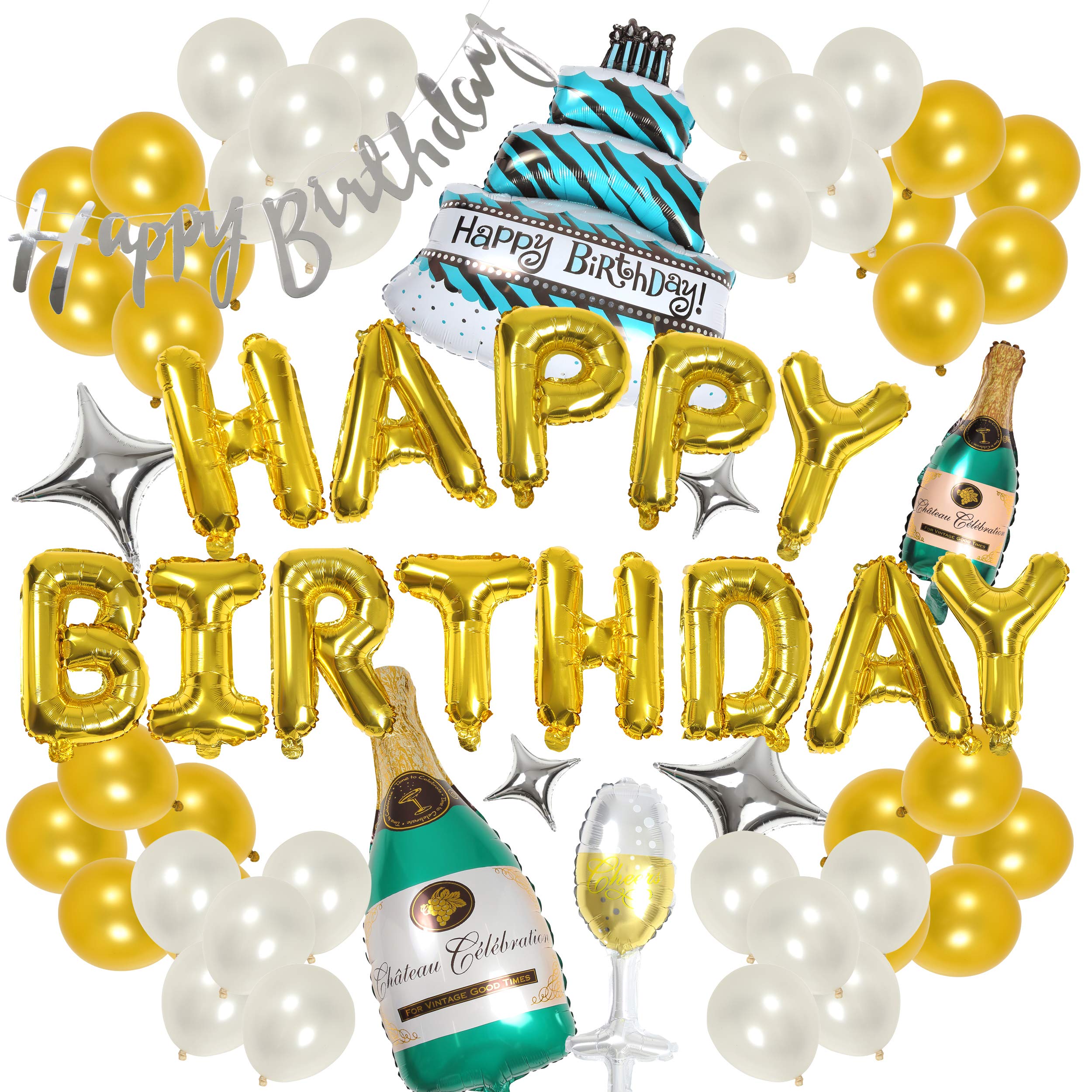 Mua Mutosa 誕生日 バルーン 飾り付け セット 風船 バースデー ゴールド シャンパン タイプ2 Tren Amazon Nhật Chinh Hang 21 Fado