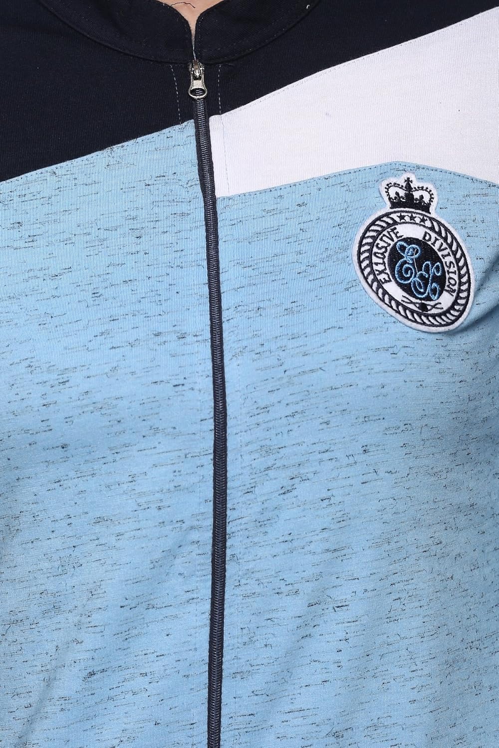 ex10sive women's front zipper cotton blended active wear top and bottom set