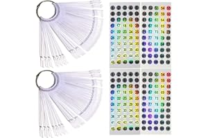 FENKON Nail Swatch Sticks with Ring for Nail Color Display Nail Art Supplies Nail Practice Samples (100pcs, transparent)