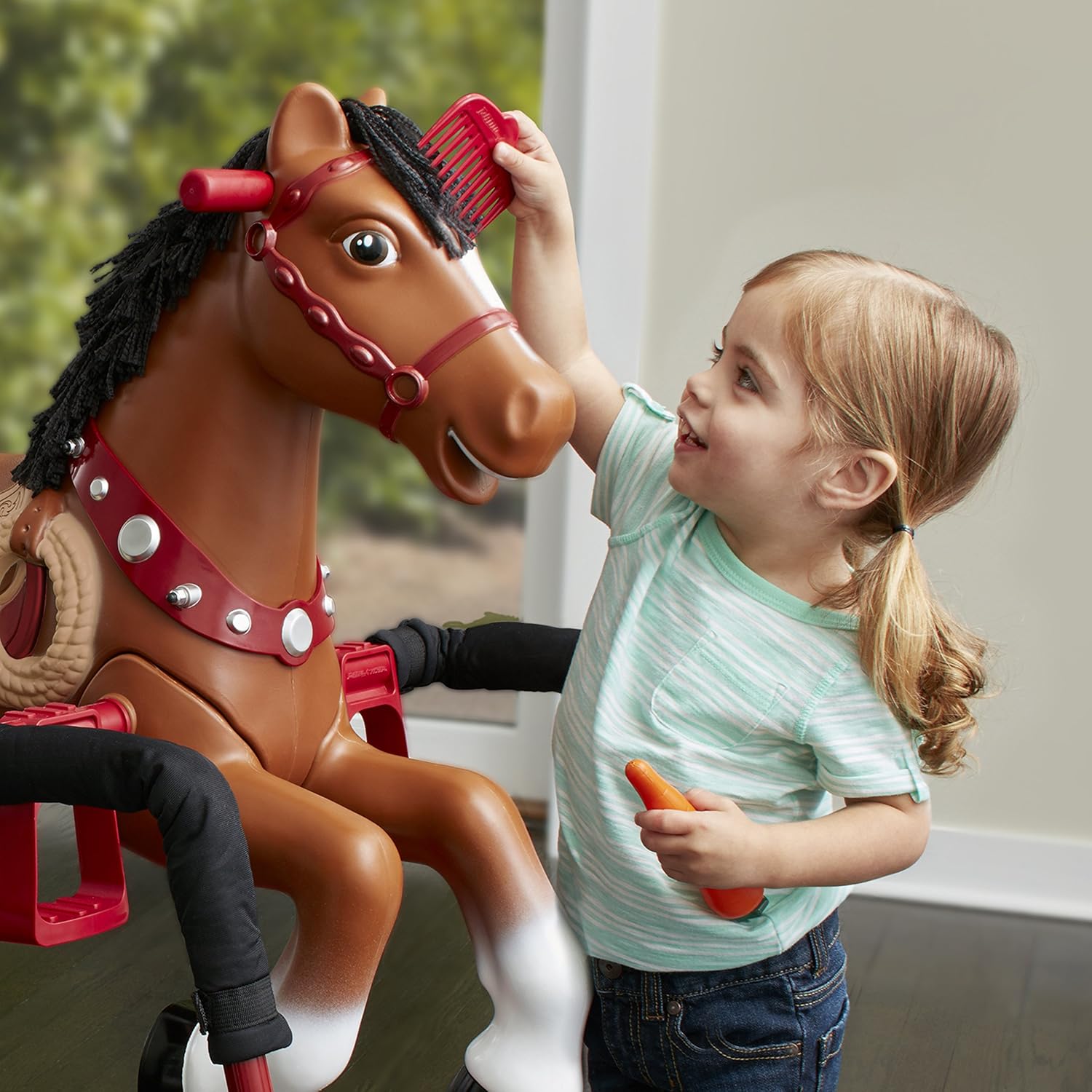 radio flyer freckles interactive rocking horse