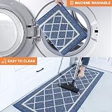 BEQHAUSE Kitchen Rugs Non-Slip 2 Pieces Navy Blue 50x76cm 50x122cm view 5