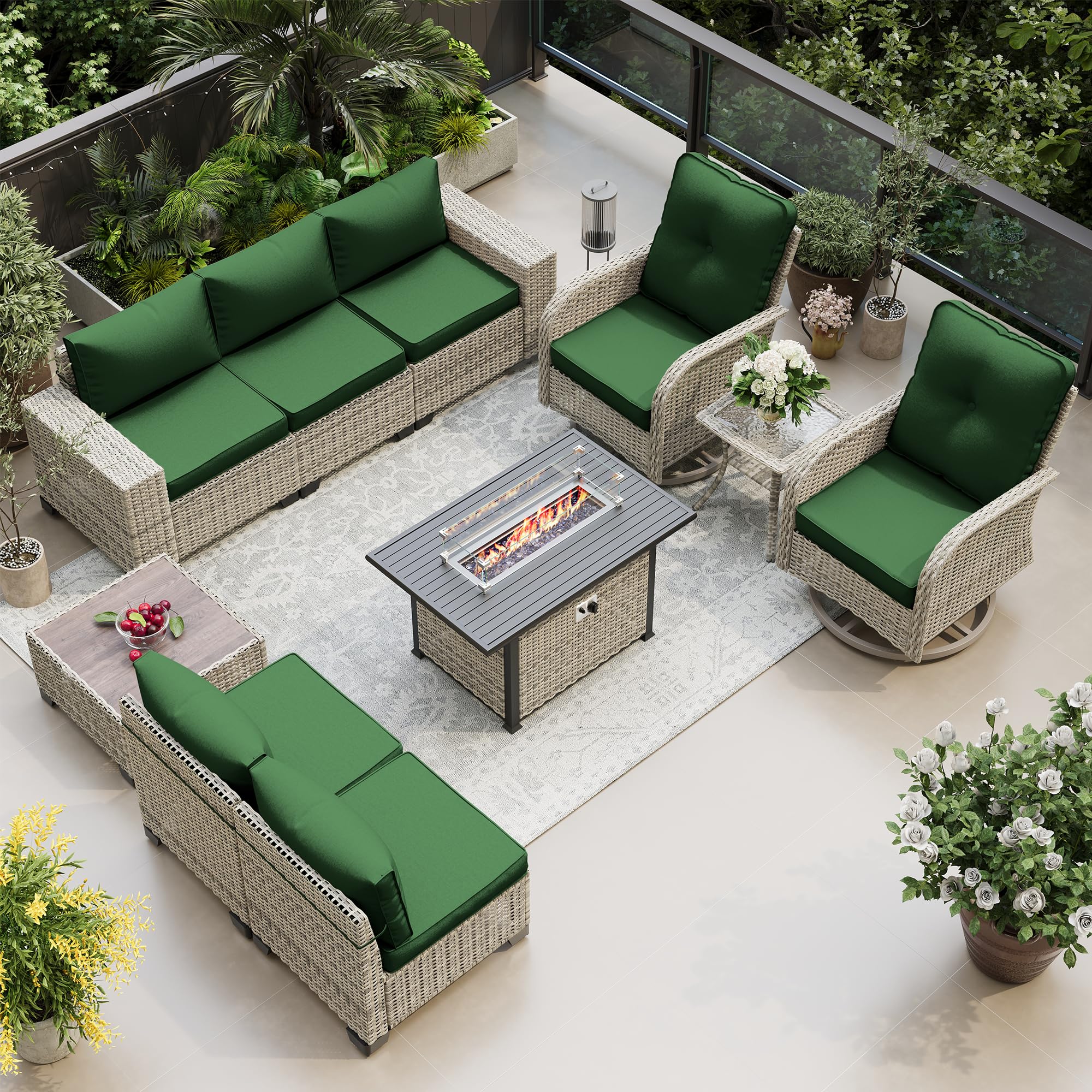 Muphyers 10-Piece Outdoor Patio Furniture Set with