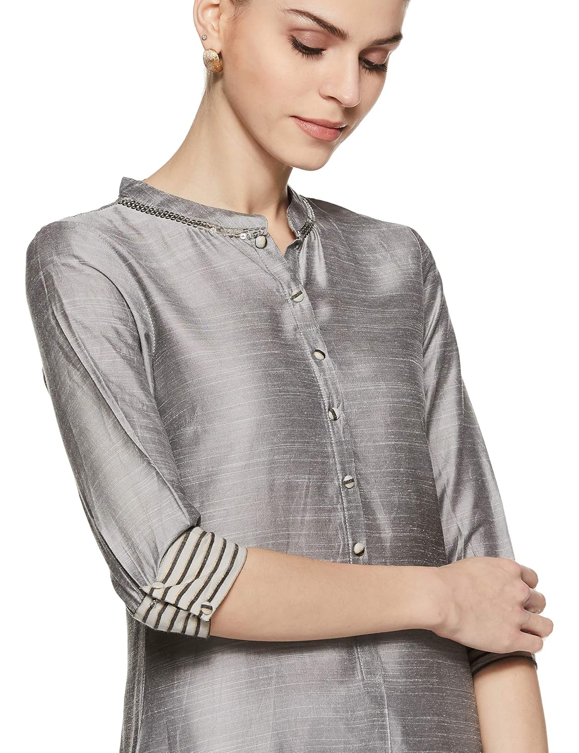 aurelia women's asymmetrical hemline kurta