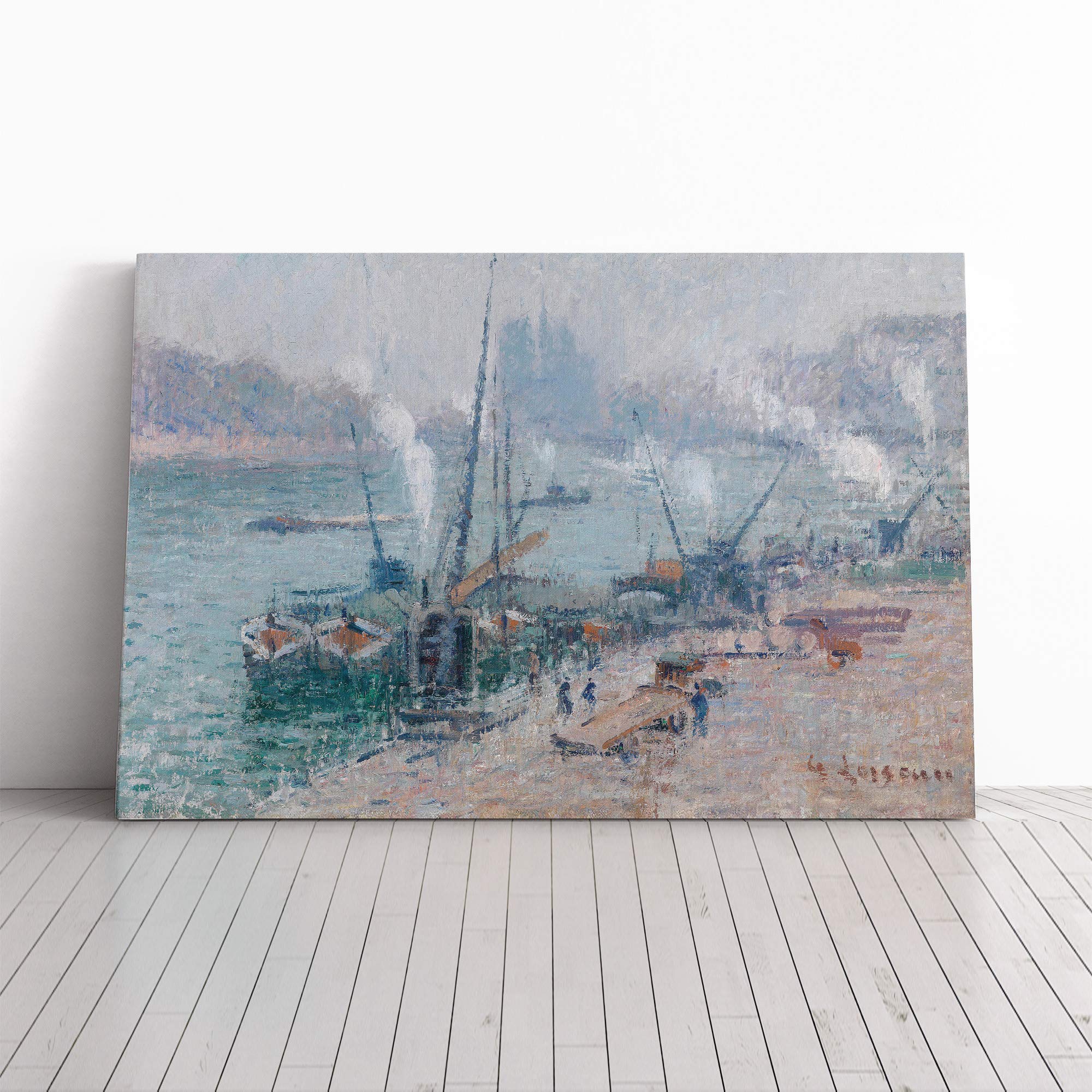 Gustave Loiseau Henry Port Canvas Print | Gallery Wrapped 30mm Frame Wall Art | 20x14 inches | Ready to Hang | Modern Picture | Living Room Bedroom Lounge Office