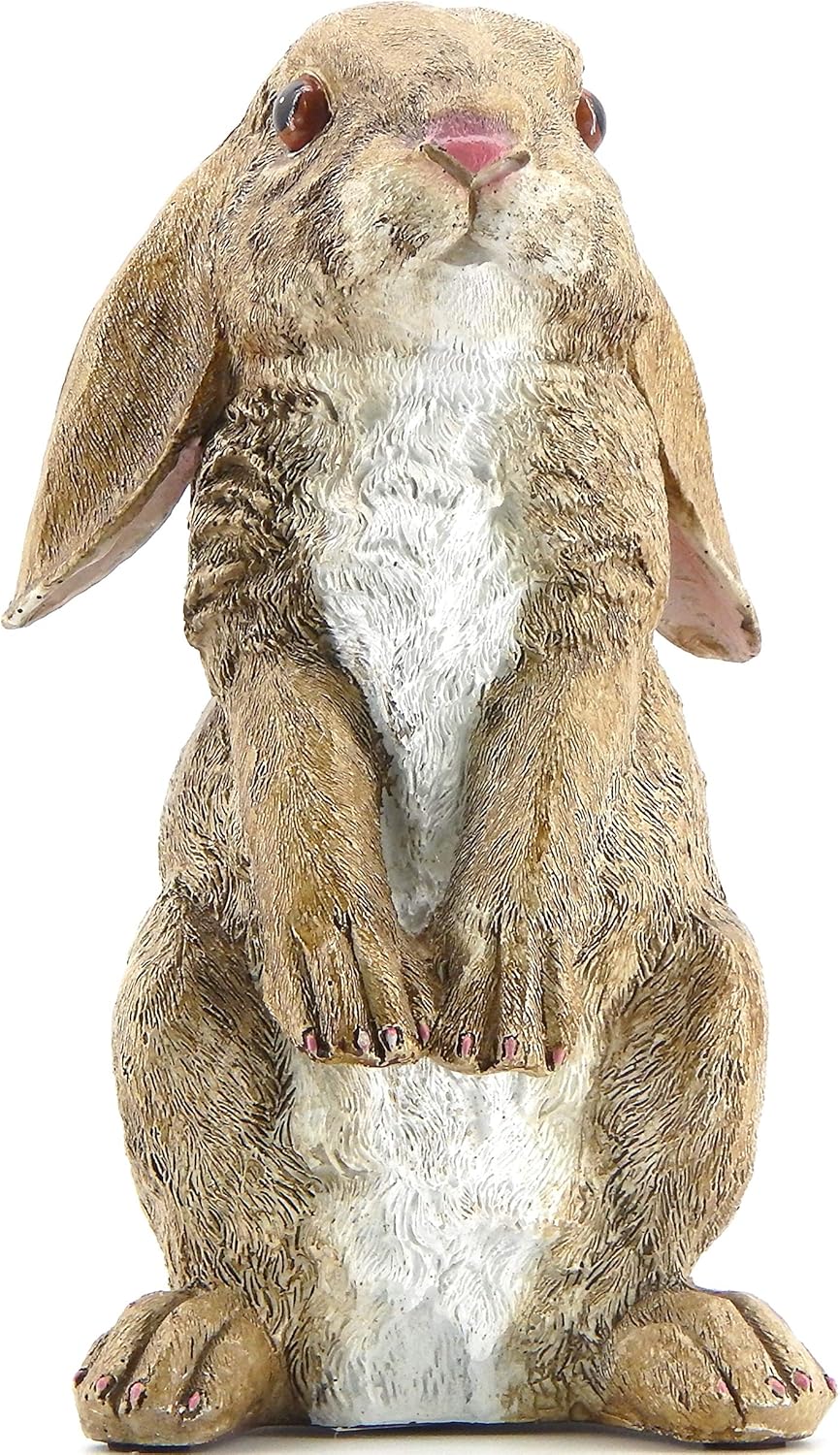 Bellaa 23127 Standing Rabbit Statue Curious Cute Outdoor Garden Patio Sculpture 10 inch Presents for Mom Gifts for Grandma : Garden & Outdoor