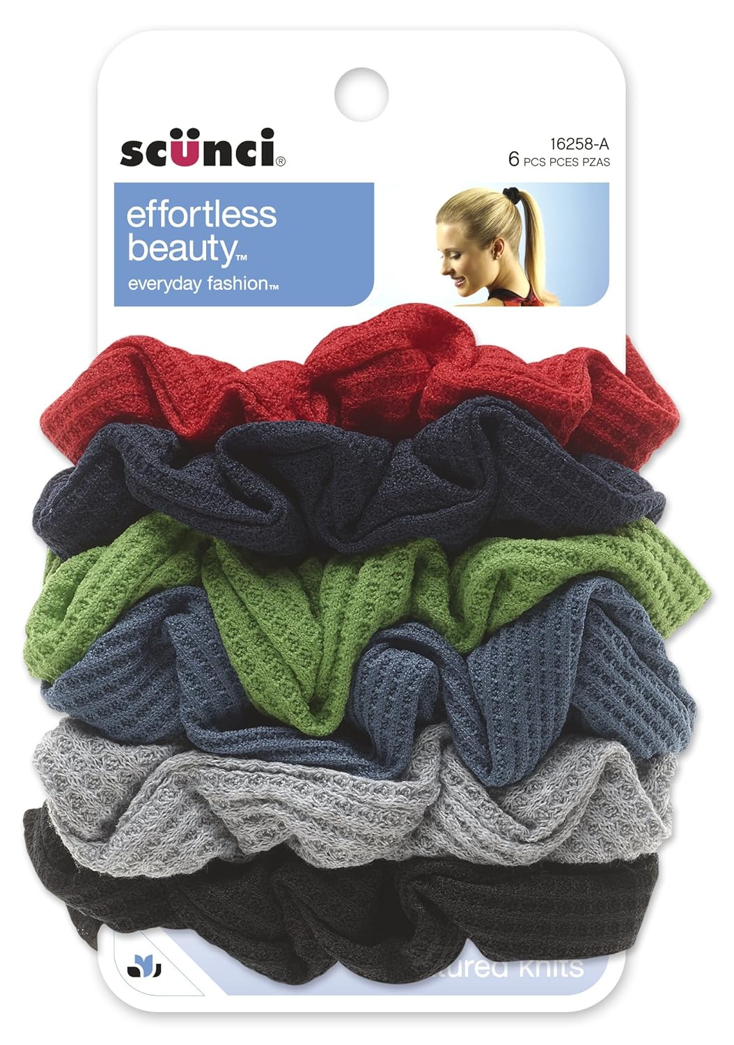 Scunci Effortless Beauty Skinny Plastic Headbands, Assorted Colors, 4-Count : Fashion Headbands : Beauty