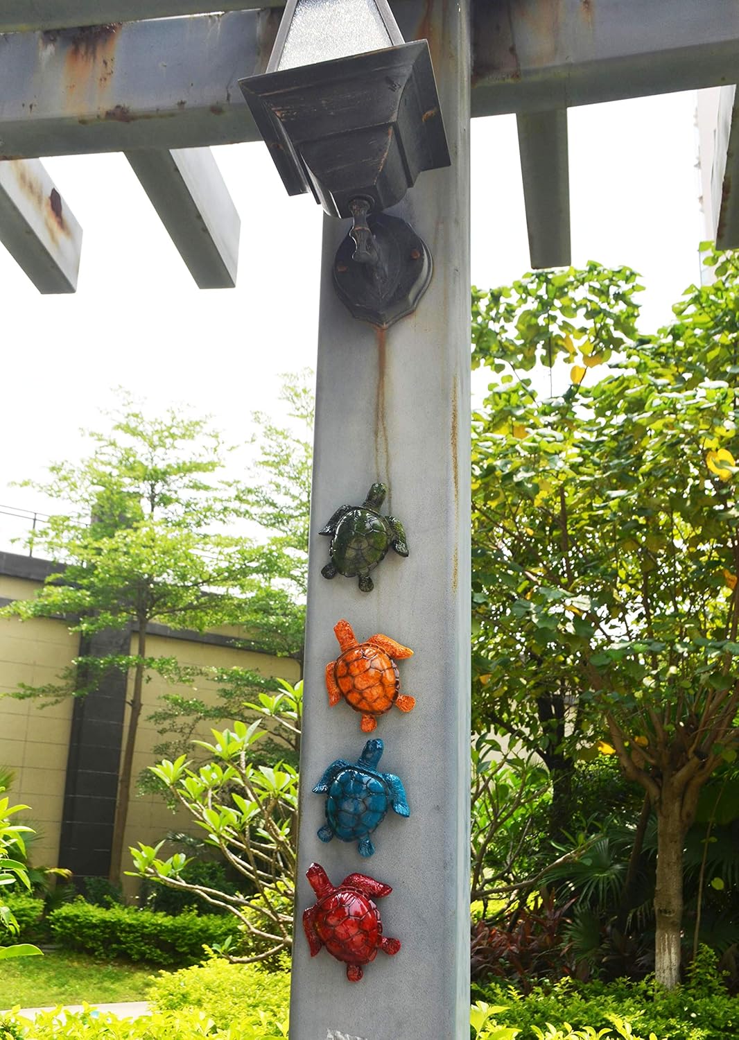 GIFTME 5 Cute Sea Turtles Wall Decor Set of 4 Indoor Outdoor Resin Wall Decor Prefect Addition to Pool,Deck,Backyard,Walkways or Entrances Garden Wall Sculptures: Everything Else