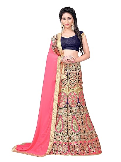 Oomph! Womens Dress Material (rbsy_padmavati_salmon_Pink_Free Size)