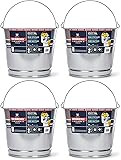 Behrens 1210GS 10-Quart Galvanized Steel Pail 4 Pack