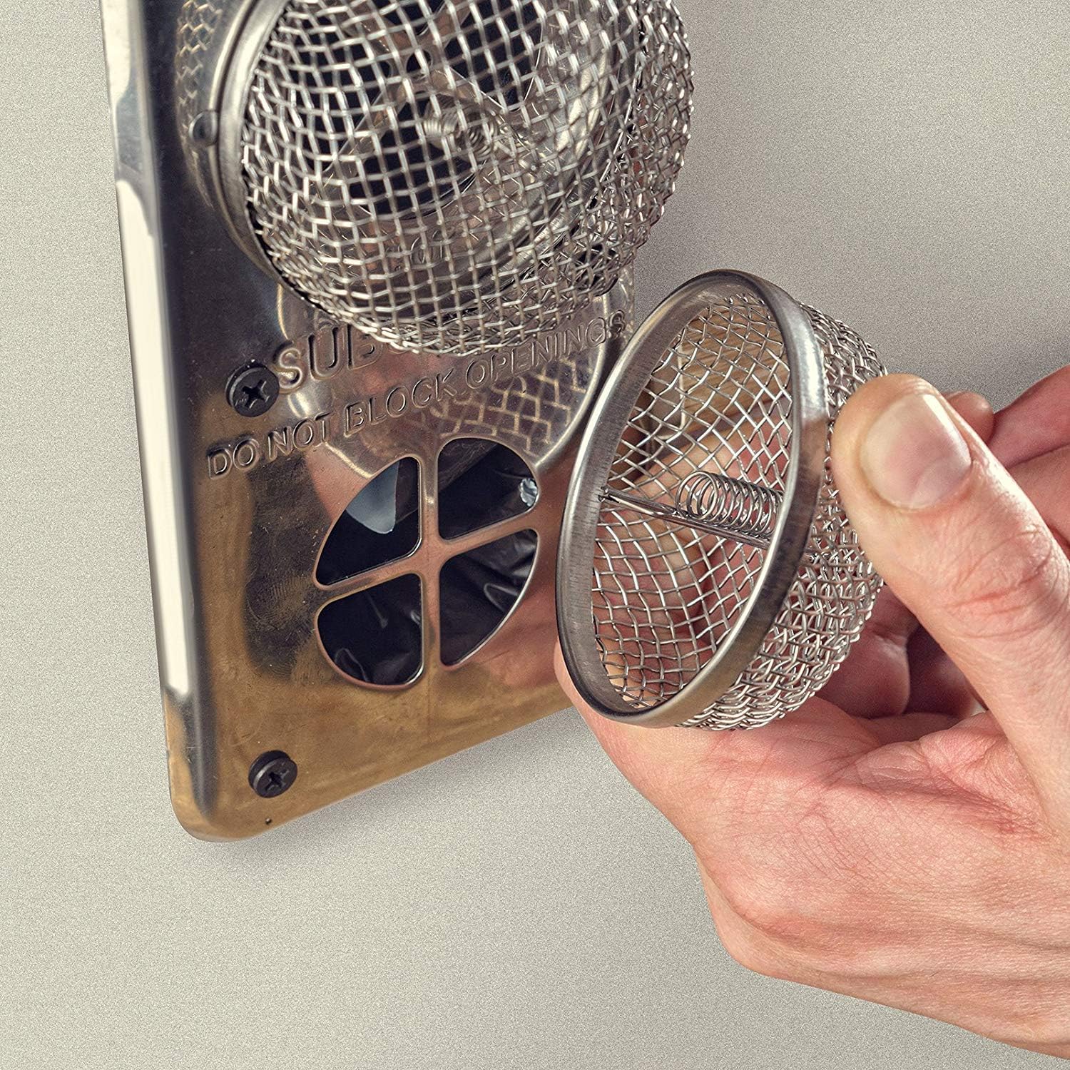 Miady RV Furnace Vent Screen - 2 Pack Flying Insect Bug Cover Camper Heater Exhaust Vents - 2.8" Stainless Steel Mesh Screens - Installation Tool Included: Automotive