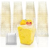 Vintrol 180 Pack Gold Glitter Dessert Cups with Lids and Spoons 5Oz Plastic Square Yogurt Parfait Appetier Cups for Party Disposable Small Dessert Shooter for Ice Cream，Fruit and Pudding