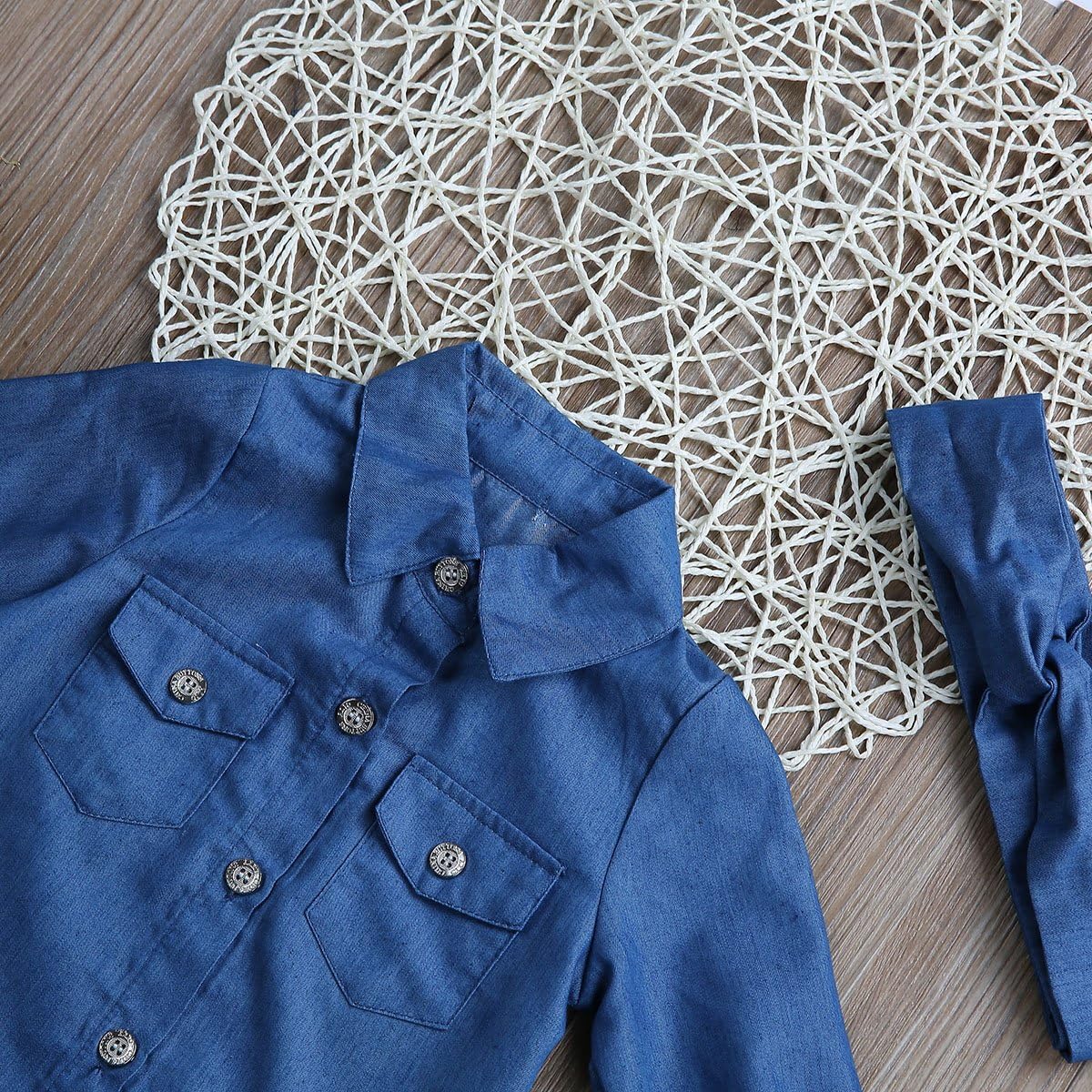 family matching denim shirts