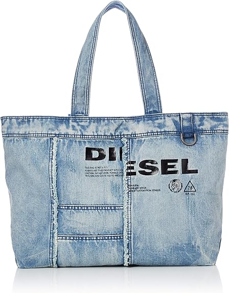 Amazon ディーゼル Diesel メンズ ロゴプリント 横長デニムトートバッグ Xp1730 Uni インディゴブルー H4865 トートバッグ