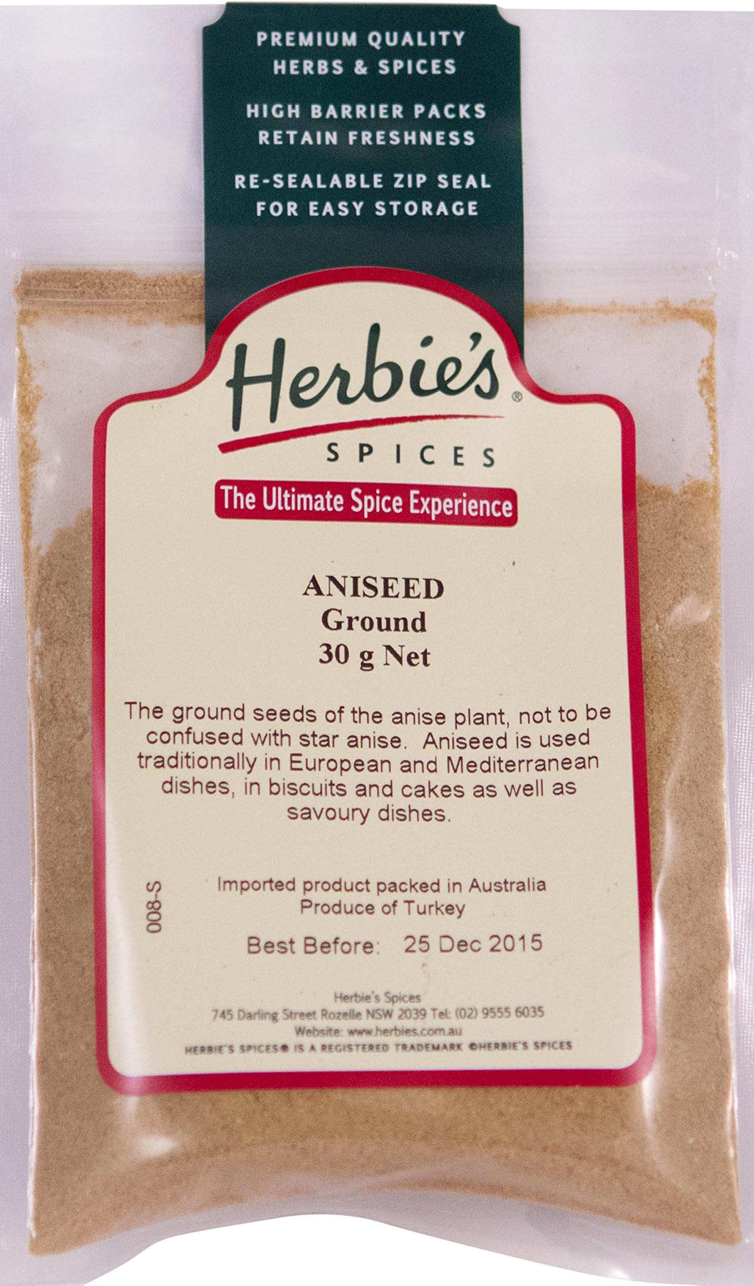 Herbie's Spices Aniseed (Ground) - 30g