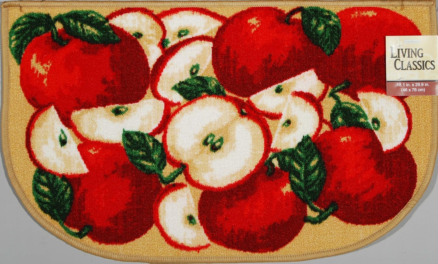 LIVING CLASSICS ORCHARD APPLES KITCHEN SLICE RUG