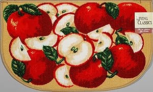 LIVING CLASSICS ORCHARD APPLES KITCHEN SLICE RUG