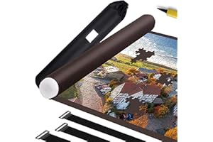 WOPLAGYREAT Jigsaw Puzzle Mat Roll Up, Portable Mats Board Saver 3000 2000 1500 1000 Piece Puzzles Rug Adults Kids Gifts Cover Keeper Table Sotrage Tranport Large System Roll-Up Gift Bandage Inflatable Tube Pump