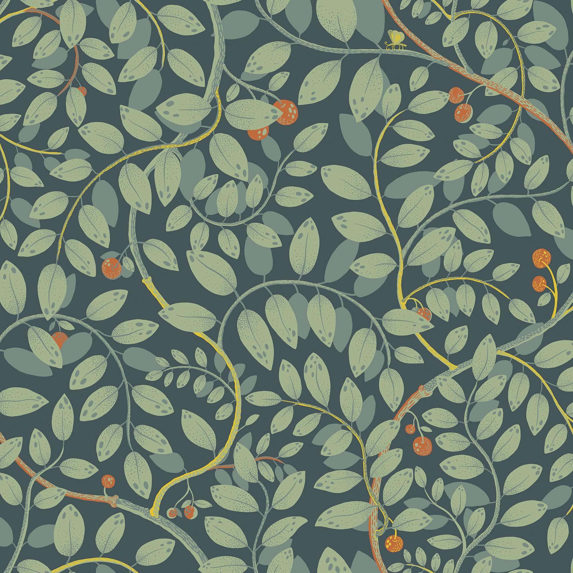 Galerie S65105 Sommarang Leafy Vines Wallpaper, Green, 10.05m x 53cm