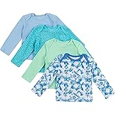 Hanes Baby Long Sleeve T-shirt, Ultimate Flexy Knit Tee for Boys & Girls, 4-Pack