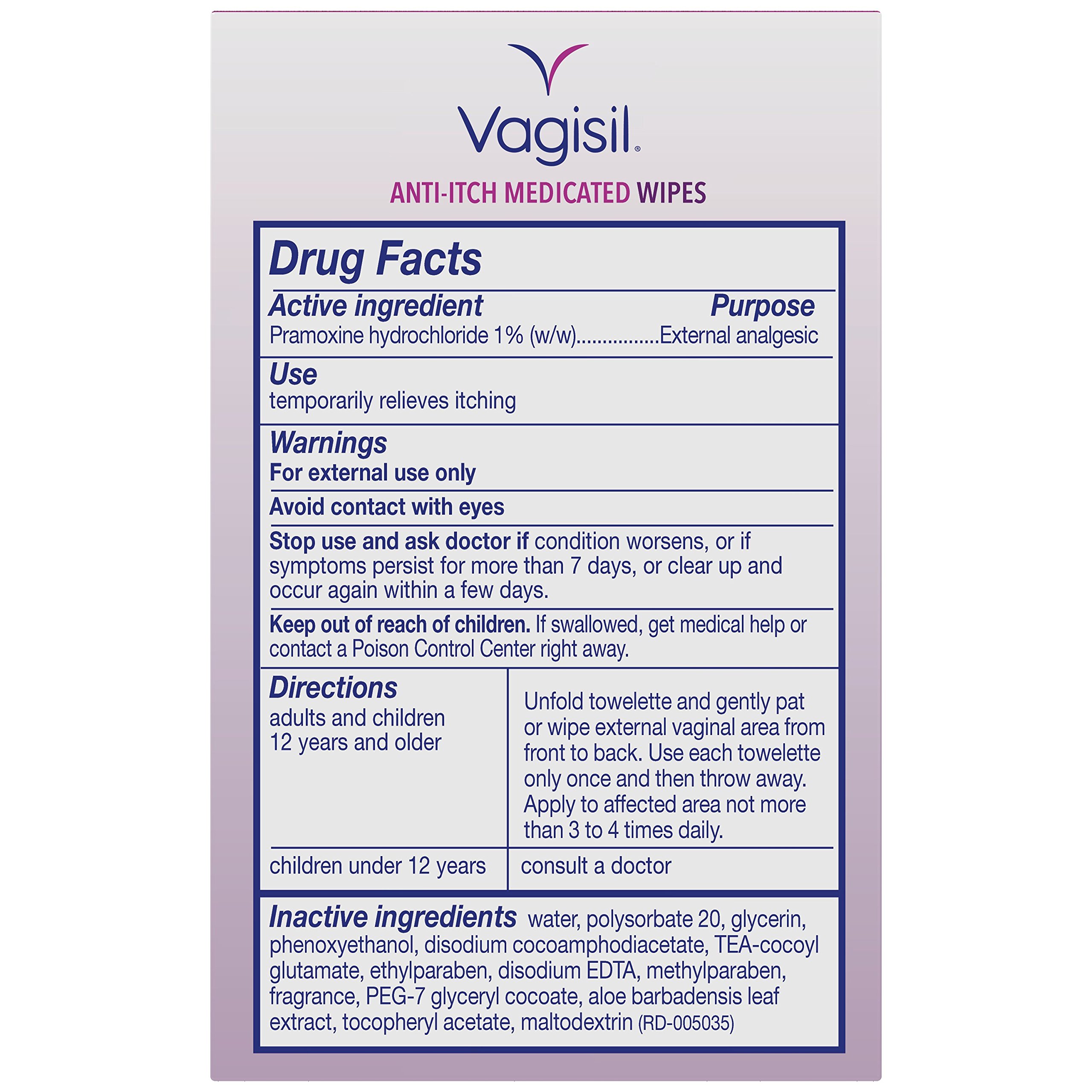 Vagisil AntiItch Medicated Feminine Wipes, Maximum Strength, 12