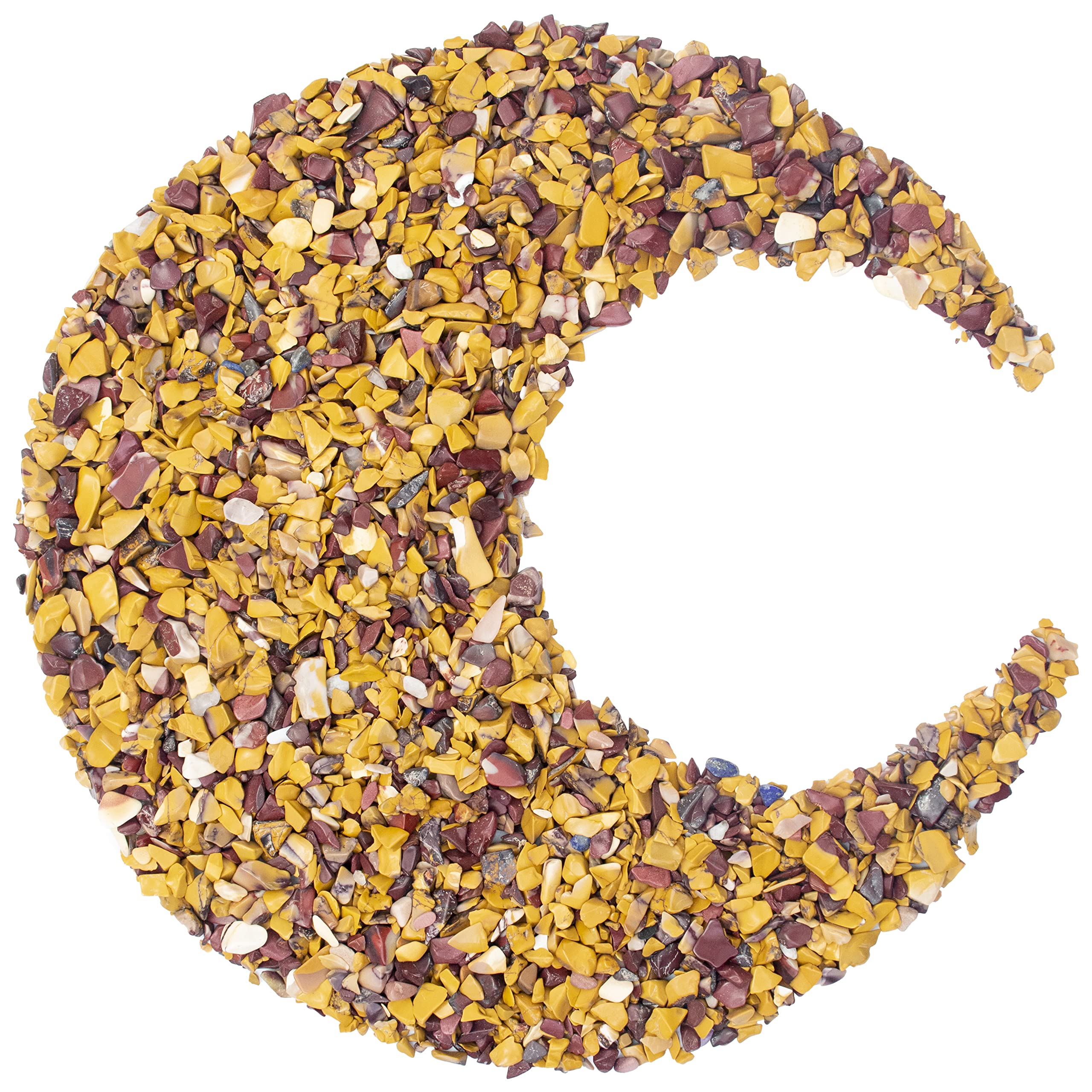 Crocon® 1/2 LB Crushed Mookaite Jesper Chips Bulk Stone 1100+ Carats Natural Quartz Pieces Irregular Shape Gemstone Tumbling Cabbing Gem Mining Chakra Balancing Reiki Crystal Healing Home Office D cor