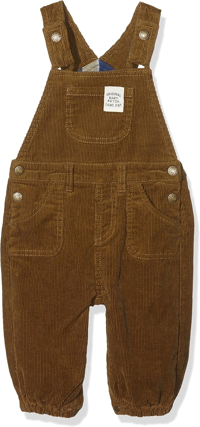 Pumpkin Patch Baby Boys 024m Cord Dungarees, Brown (Toasted Coconut