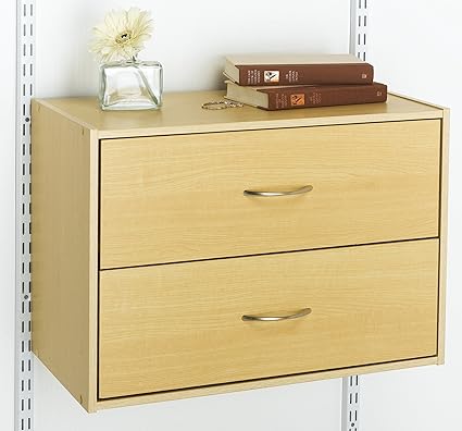 Rubbermaid 3e30 Configurations 2 Drawer Hanging Unit Maple