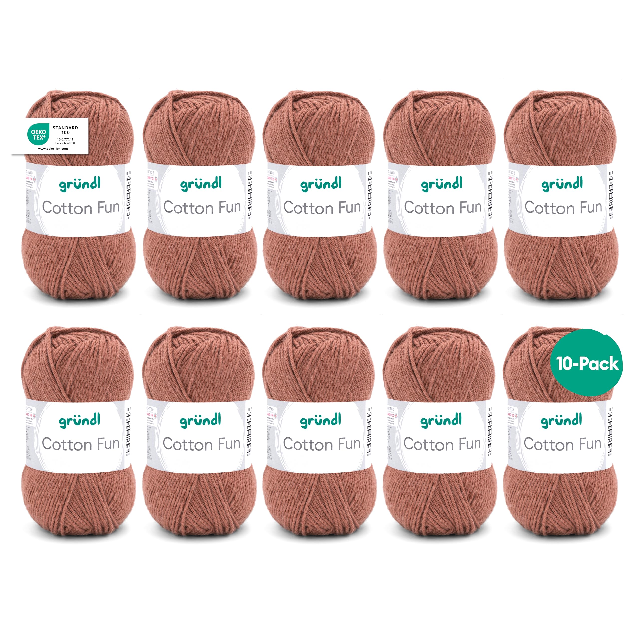 Gründl Cotton Fun Wool Cotton, nougat, 27.00 x 11.00 x 07.00 cm