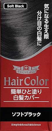 Amazon ドクターシーラボ 簡単ひと塗り白髪カバー ソフトブラック 10ml ヘアカラー ドクターシーラボ 白髪染め 通販