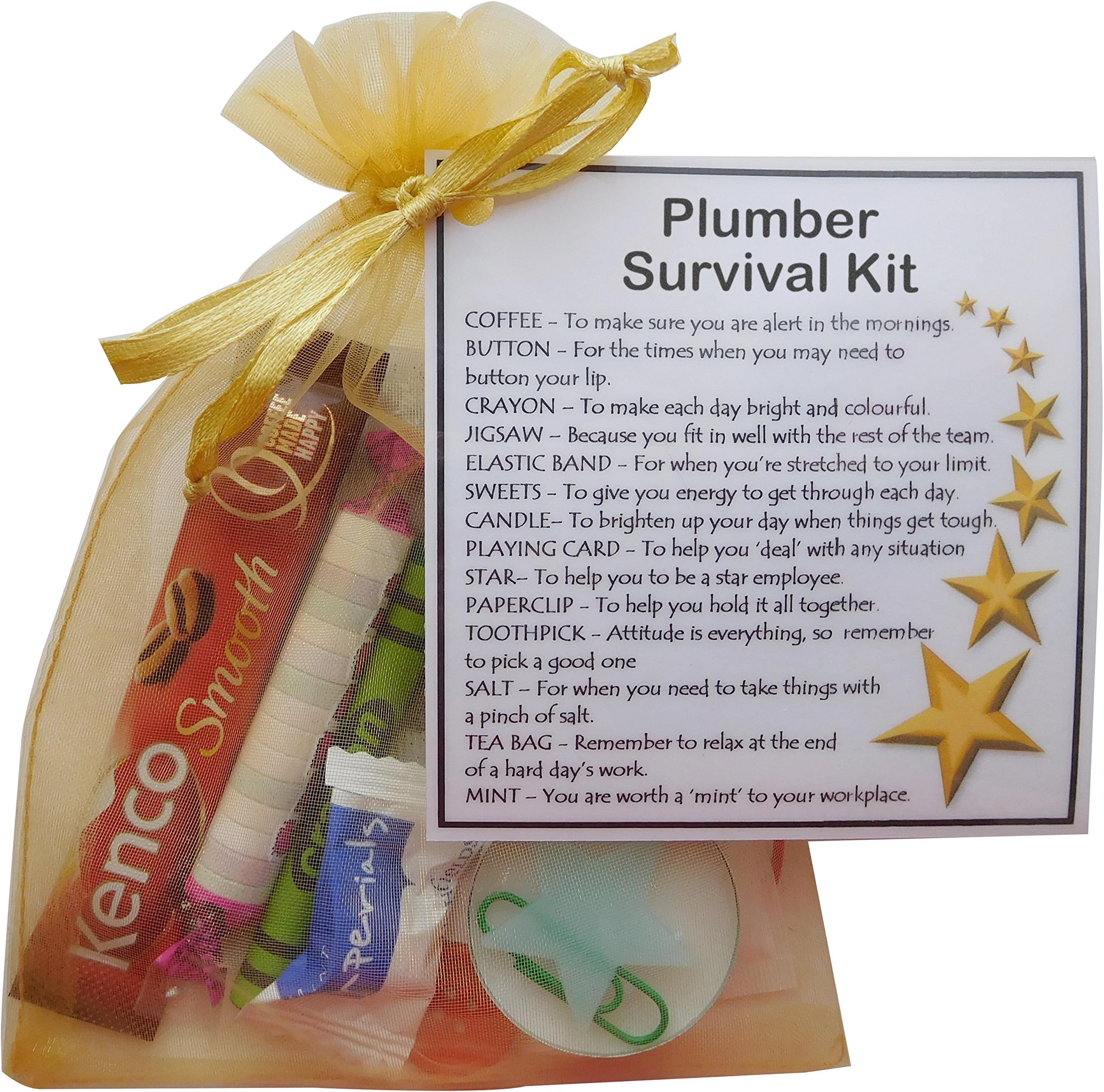 SMILE GIFTS UK Plumber Survival Kit Gift (New job, work gift, Secret santa gift for colleague, gift for Plumber gift)