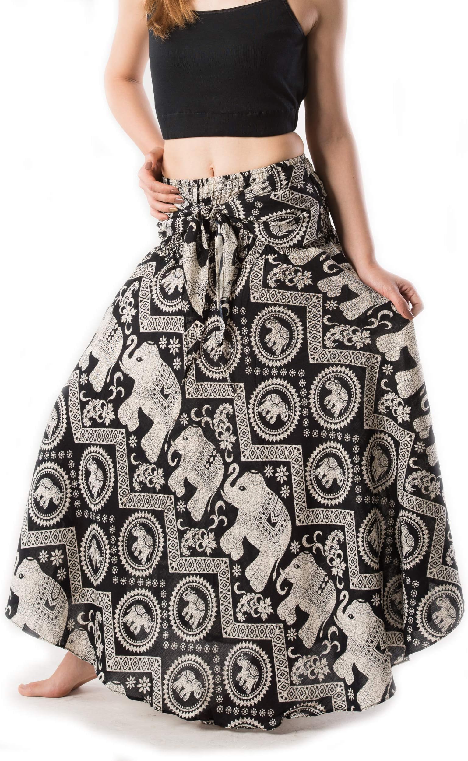 Banjamath Women's Long Bohemian Style Gypsy Boho Hippie Skirt