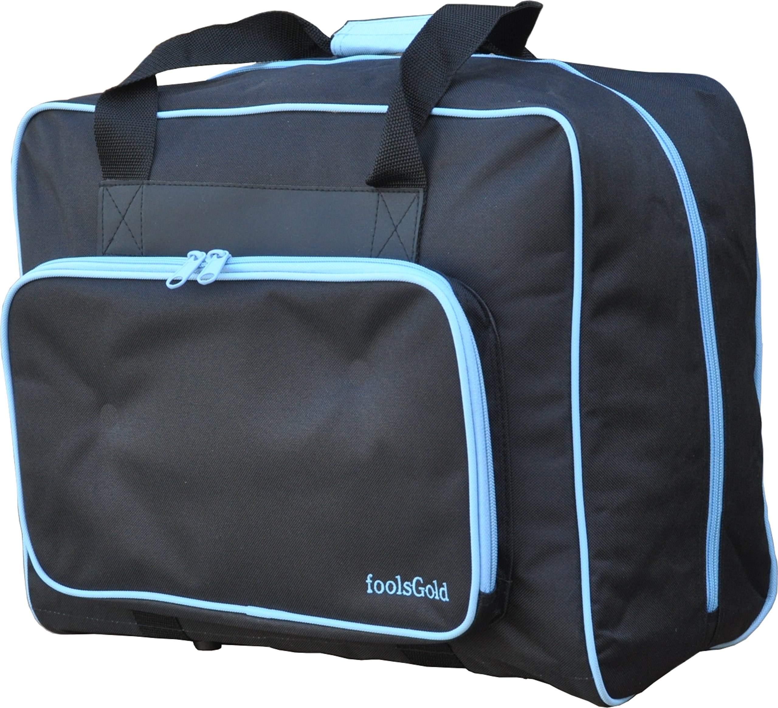 foolsGold Pro Thick Padded Sewing Machine Bag Carry Case - Black/Blue