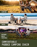 Voyager Folding Camping Chairs 2 Pack with Cooler Bag Lightweight 600D view 8
