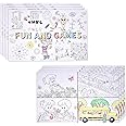 Gift Boutique 50 Kids Activity Place Mats Disposable Paper 11"x 17" 2 Sided Color Your Own Fun Time Coloring and Puzzle Game Sheet for Restaurants Entertainment Crafts Party Table Supplies Decorations