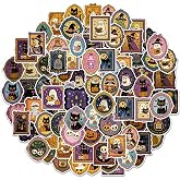 100 Pcs Halloween Stickers – Cute Decals for Water Bottles, Laptops, Trick-or-Treat Bags, Pumpkin Decor, Party Favors-Scrapbooking, Junk Journal, Gift Wrapping, DIY Crafts and Stationery Supplies