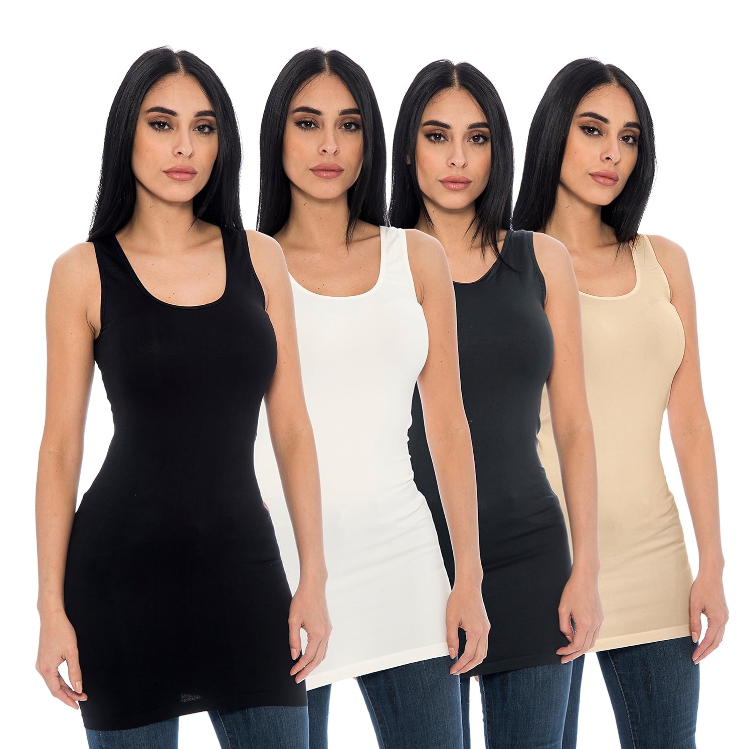 plus size long tank tops for layering