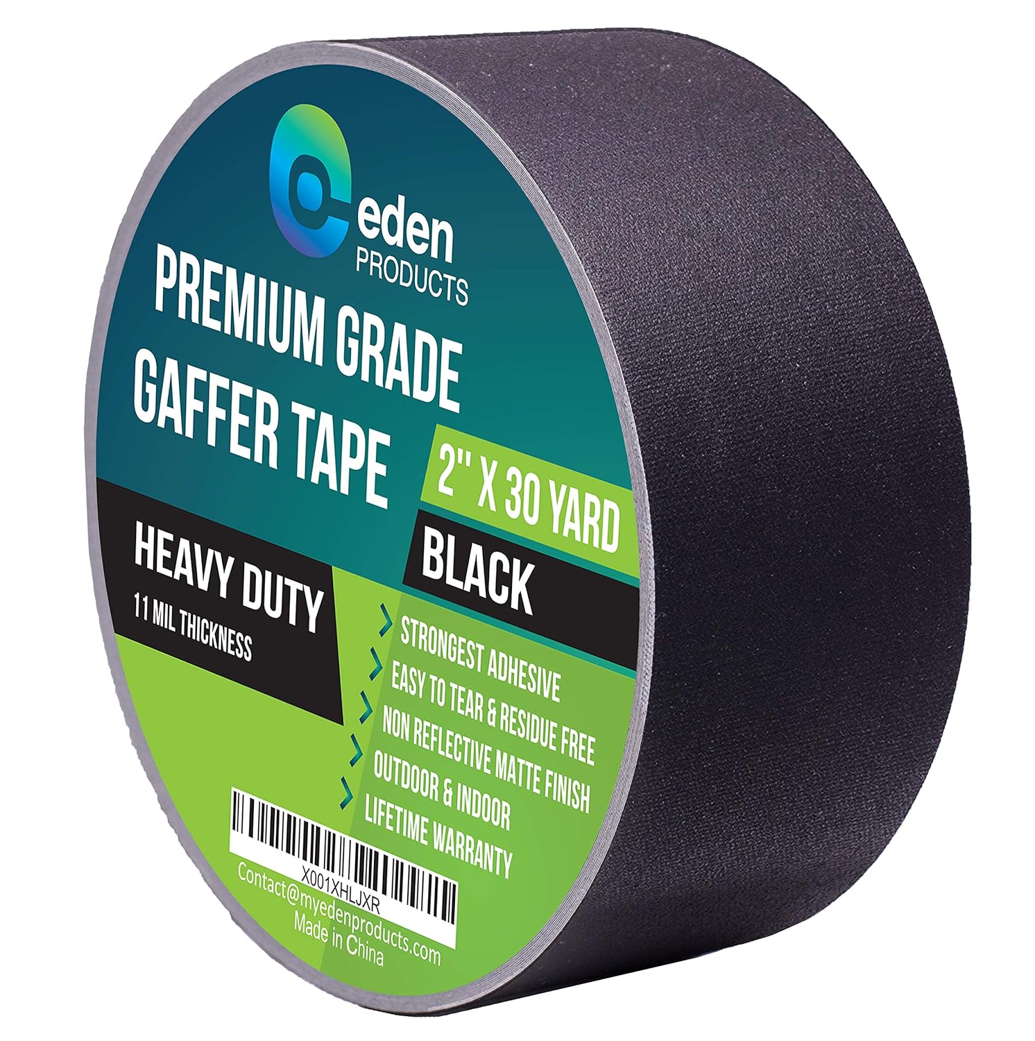 Real Premium Grade Gaffer Tape 2" X 30 Yards by EdenProducts, Strongest