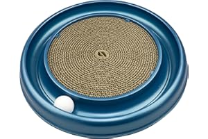 BERGAN Coastal Pet Turbo Scratcher Cat Toy - Cardboard Cat Scratcher Pad with Cat Toy Ball Track and Catnip (1 Pack)
