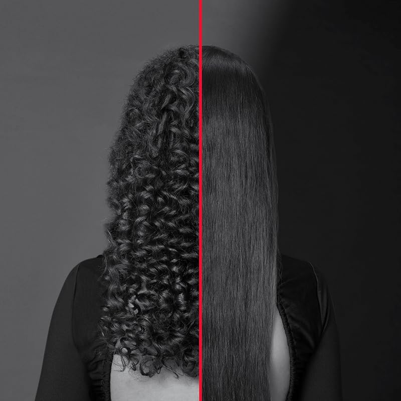 x Karl Lagerfeld Extra Liss SF411L-Plancha de pelo con Recubrimiento de Keratina, Turmalina, pantalla LED, apagado autómatico, negro, 9 cm x 4.5 cm