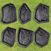 Betonex 6 pcs Flagstone Molds ABS 2mm Cement Mold - Paver Mold Reusable - Casting Pathmaker Garden Pathmate Pavement Precast Concrete Molds and Forms Walkway