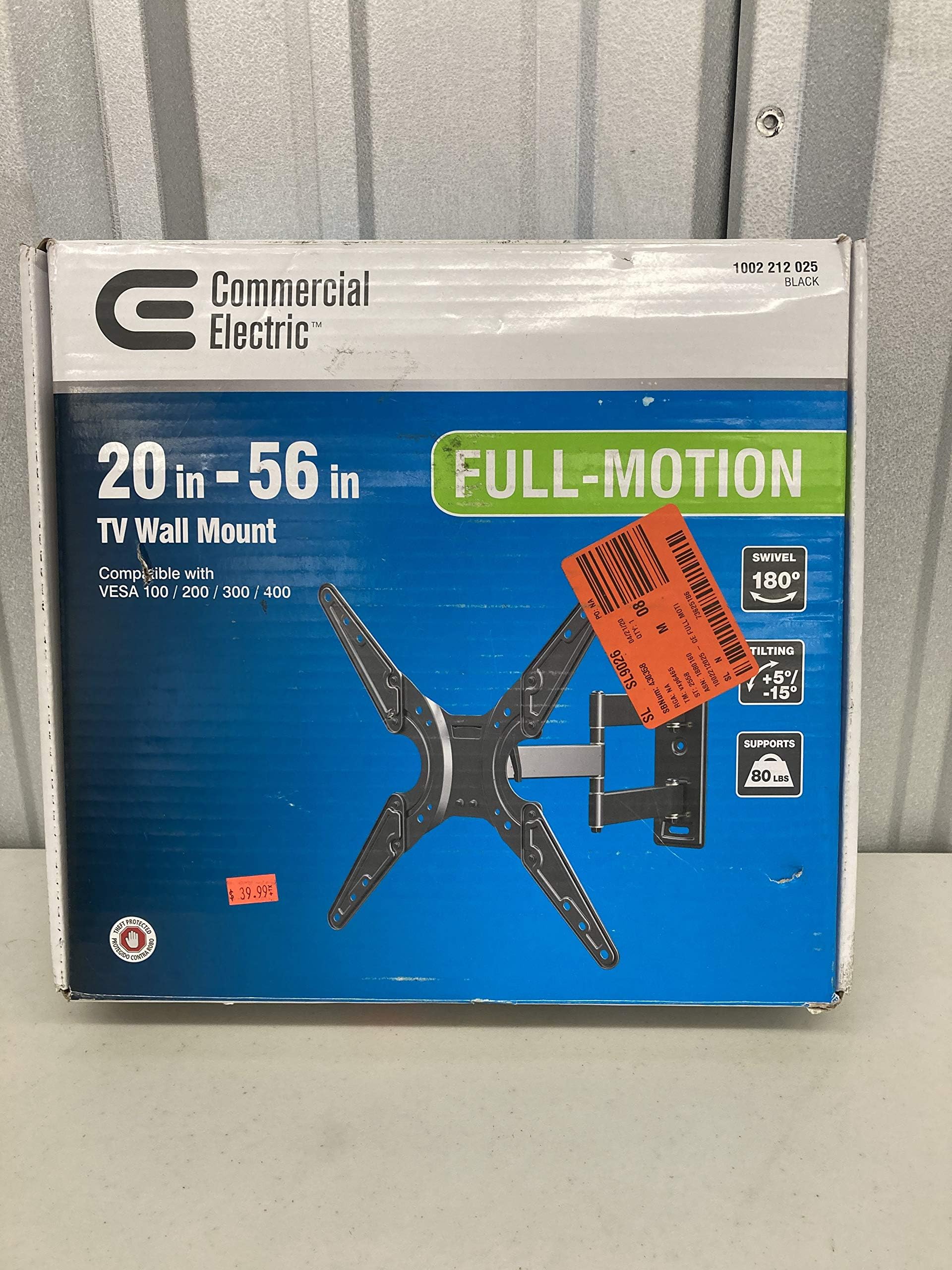 Commercial Electric XD2473 Full Motion TV Wall Mount For 20" - 56" TV