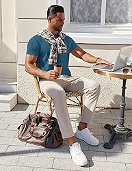 COOFANDY Short Sleeve Button Henley Shirts Men T