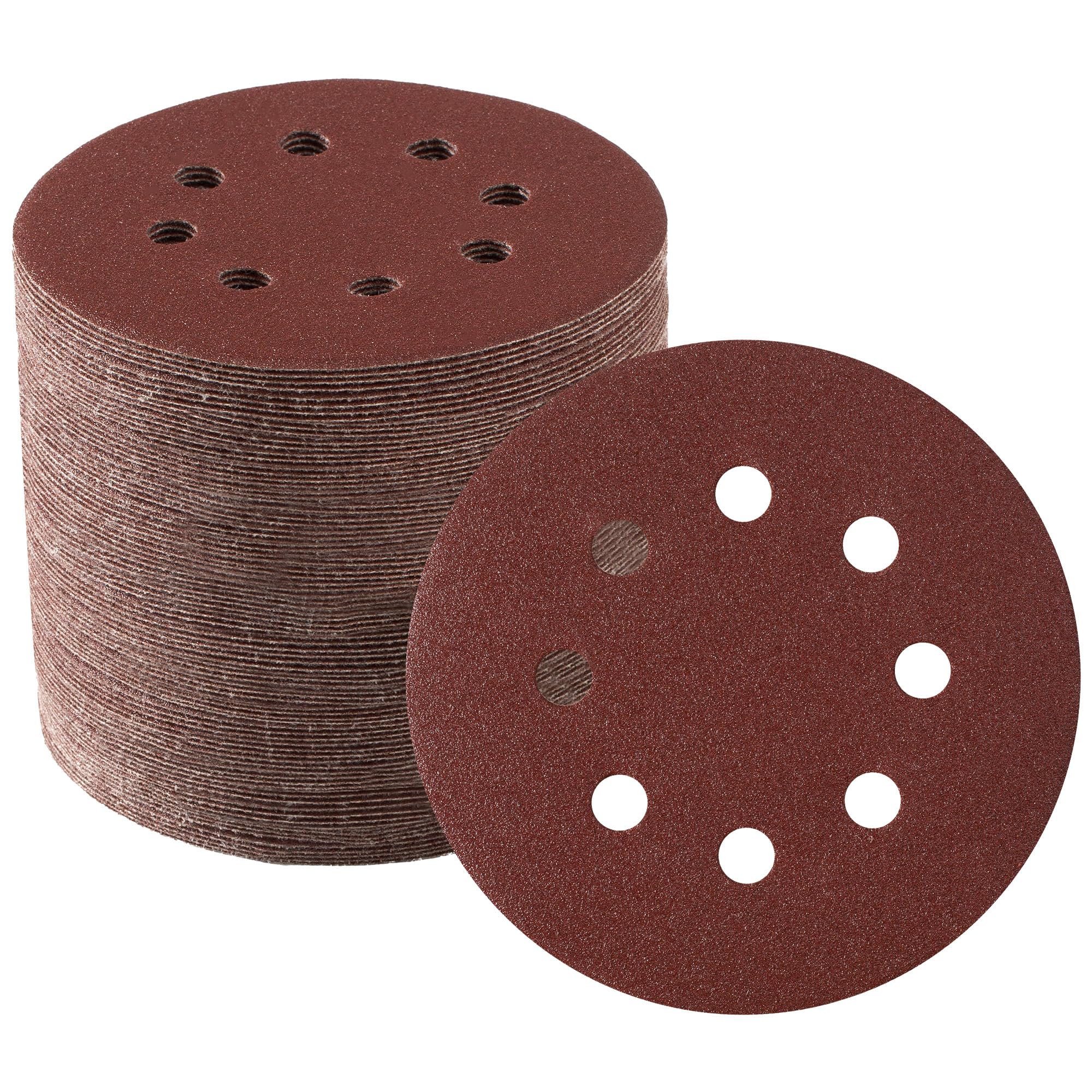 MIDO Professioanl Abrasive 125mm Sanding Discs 80 PCS 120 Grit Sandpaper 5 Inch 8 Hole Sanding Pads Sanding Disc Hook and Loop Round Orbital Sander Pads for Sanding