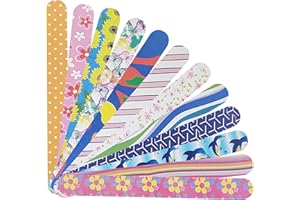 P2P Nails Colorful Nail File Strips - Double Sided Filers for Shaping and Smoothing Toenails and Fingernails - Manicure and Pedicure Nail Buffers - 12 Pack