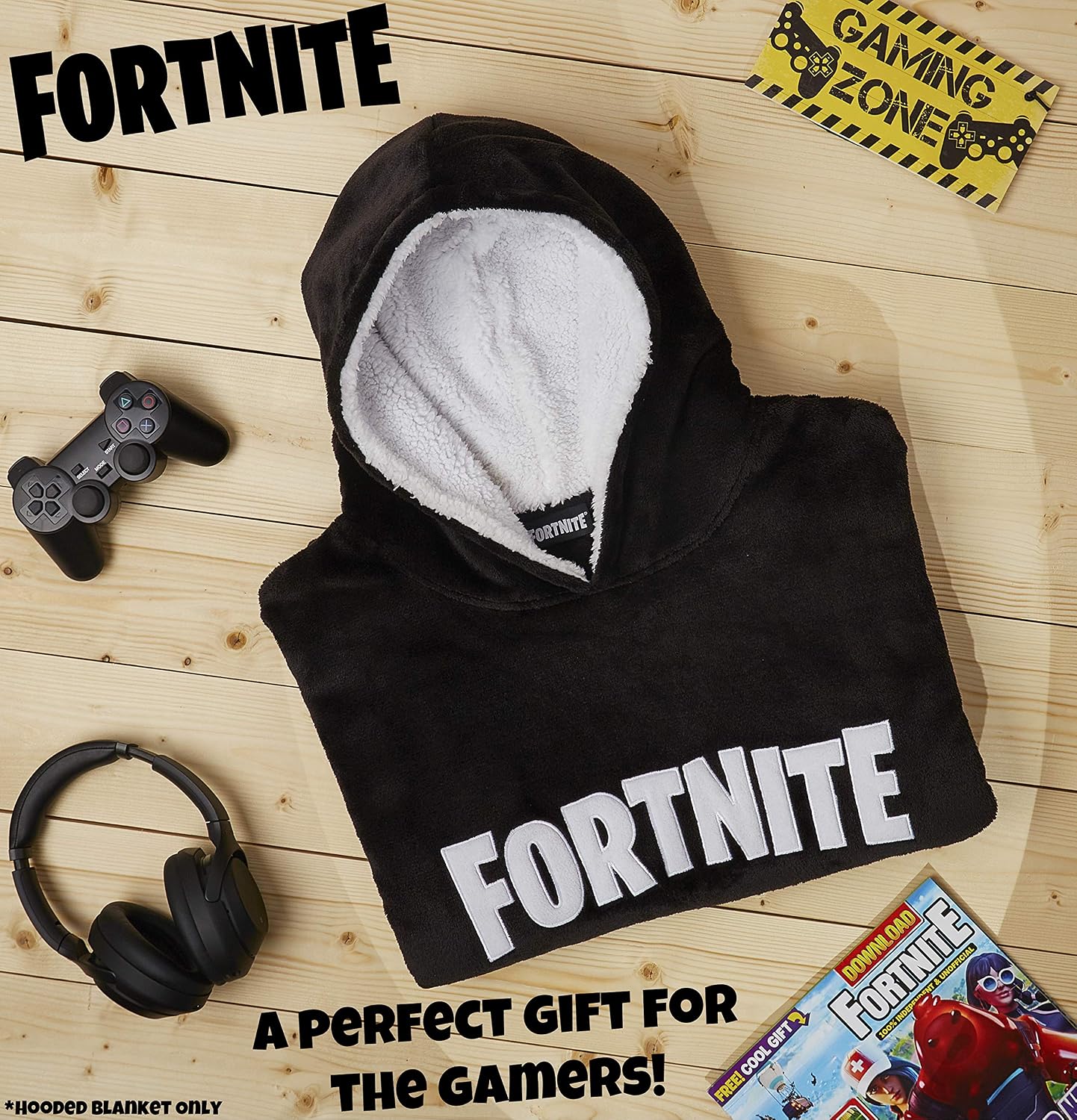 Fortnite Oversized Hoodie Blankets for Boys Fleece Extra Long Warm Wearable Hooded Poncho for Kids and Teens 14+ - Image 5