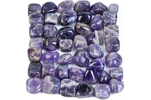 Crocon 1LB amethyst Tumbled crystals and healing stones Kit for Reiki Healing Crystal purple Polished tumble stones Chakra Balancing meditation Reiki Gifts women men DIY Home Decor Size : 20-25 mm