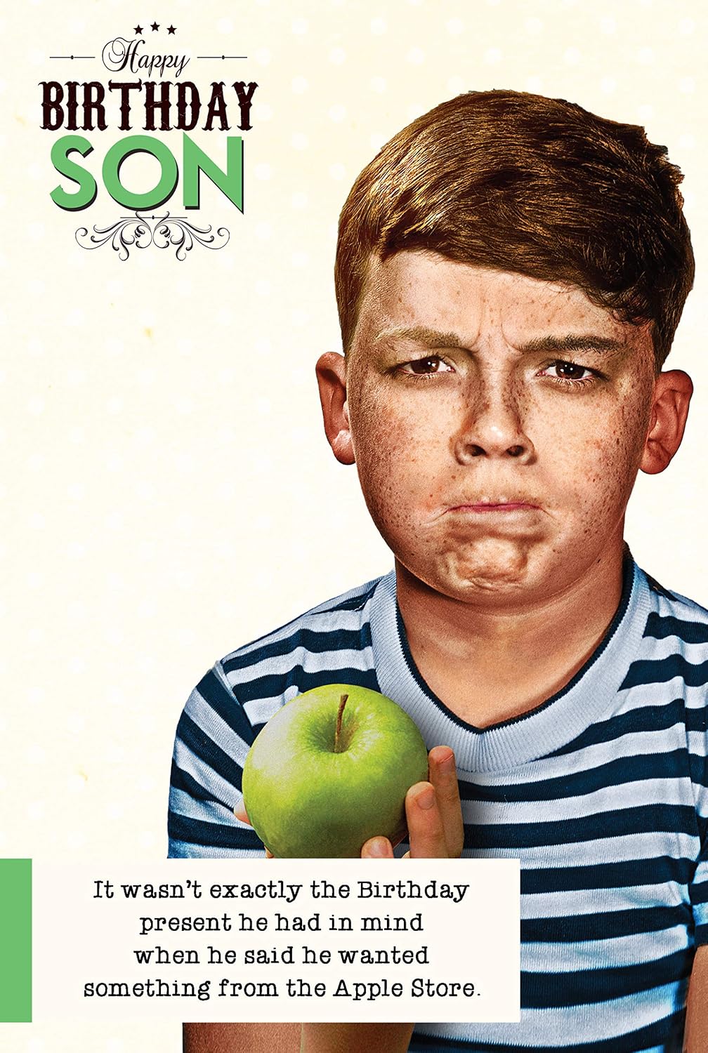 Apple Store Happy Birthday Greetings - Funny Birthday Son Card, Multi-Colour, 6X9
