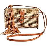 Rattan Bags for Women - Handmade Wicker Woven Purse Handbag Circle Boho Bag Bali … | Handmade, Woven, Bag