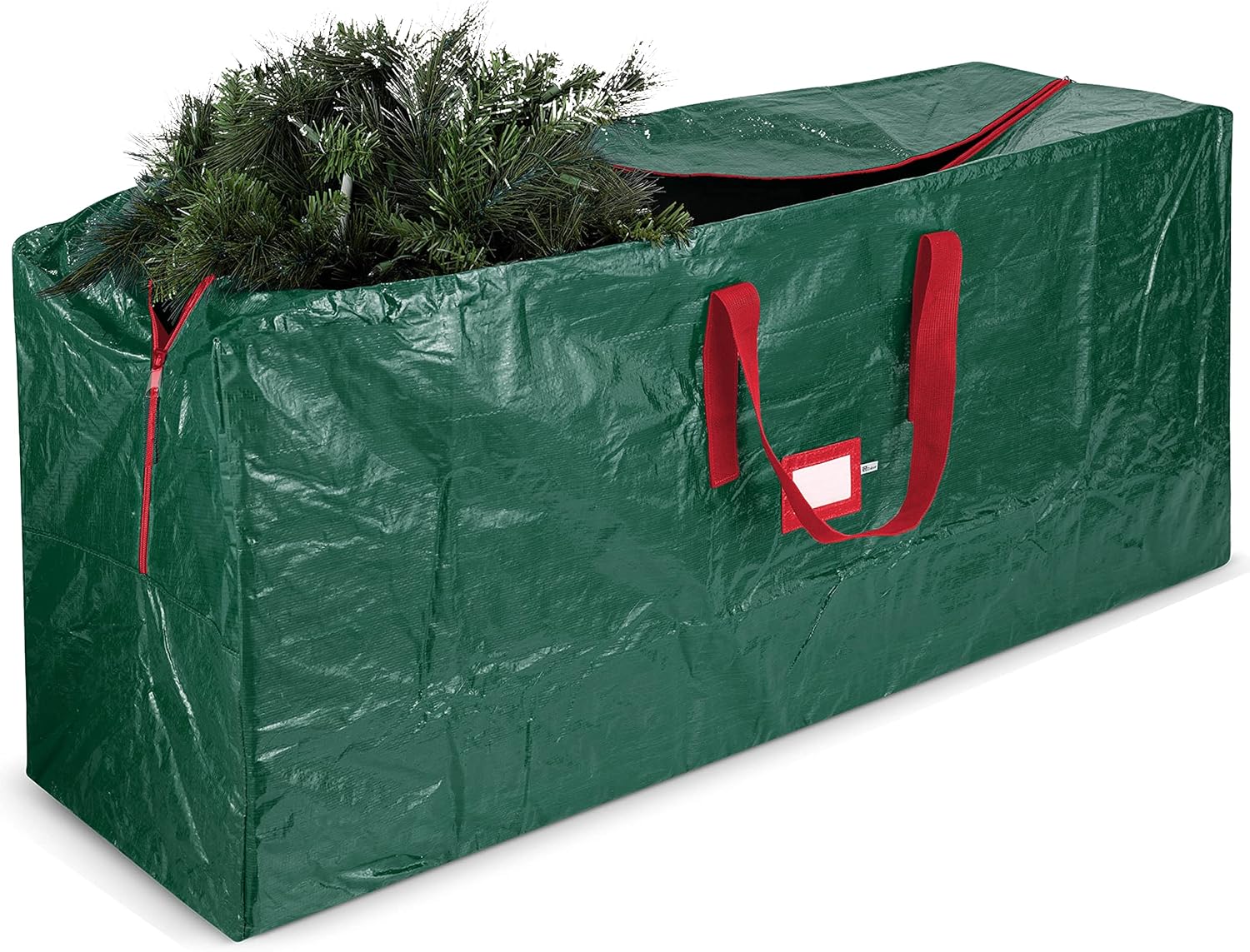 Holiday Décor Storage - Jumbo Christmas Tree Storage Bag - Fits 9 ft. Tall Christmas Trees - Durable Reinforced Carry Handles, Dual Zippered Storage Containers - Waterproof Xmas Tree Bag Protects from Dust, Moisture & Insect